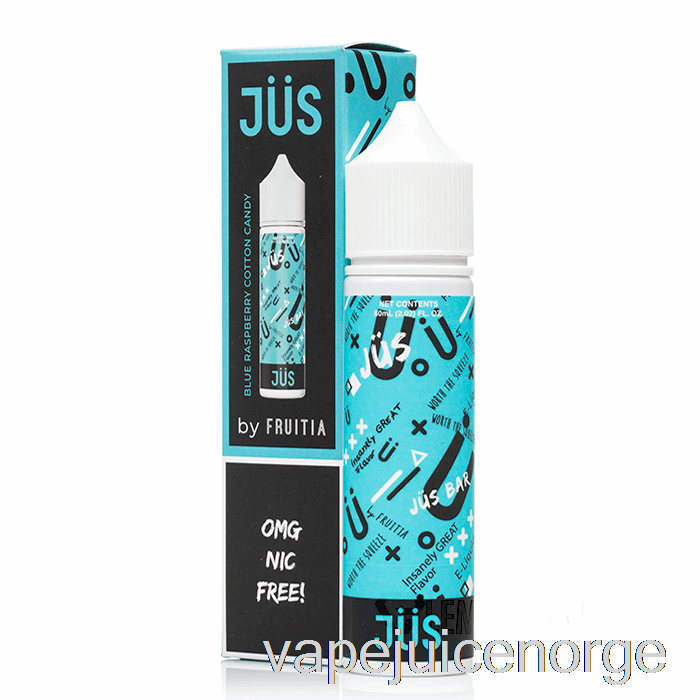 Vape Juice Blå Bringebær Sukkerspinn - Jus E-væske - 60ml 6mg